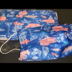 Adult Face Coverings Hibiscus, Palm/ Beach Design